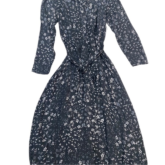 NWT Bella Dahl Maxi Shirt Dress in Black Tula Floral Size Medium - Picture 3 of 10
